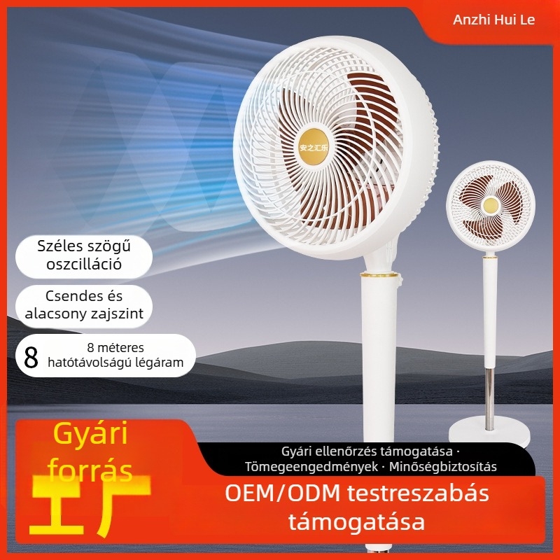 Otthoni levegőáramló ventillátor, függőleges álló ventilátor, 3 sebesség, alacsony zajszint