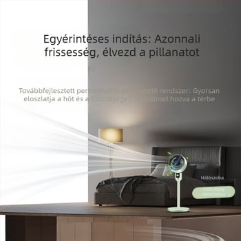 Légáramló ventilátor 3D-oszcillációval, padlón álló konvekciós ventilátor otthoni és kollégiumi használatra