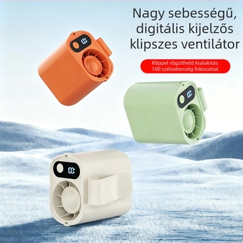 USB-klipszes ventilátor, multifunkcionális, jég-hűtéssel, derékra akasztható, kültéri, hordozható mini asztali ventilátor