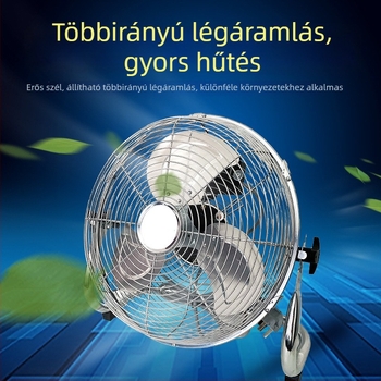 Ipari padló- és asztali ventilátor, erős, 180W, 3 sebesség, felfelé-lefelé oszcilláló fej, 220V