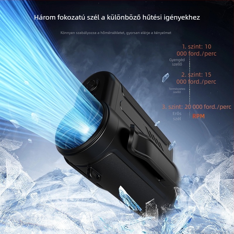 F25B 3-in-1 derék/nyak/kezes ventilátor, kültéri USB asztali ventilátor