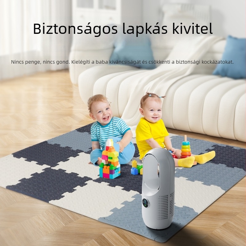 USB-s lapát nélküli asztali ventilátor otthoni használatra — csendes, intelligens légáramlás