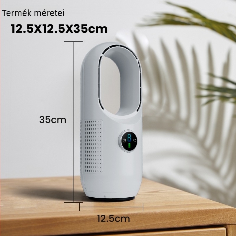 USB-s lapát nélküli asztali ventilátor otthoni használatra — csendes, intelligens légáramlás