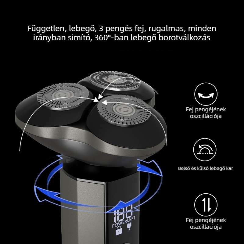 McLaren férfi elektromos borotva, német tervezésű, új modell, multifunkcionális, hordozható