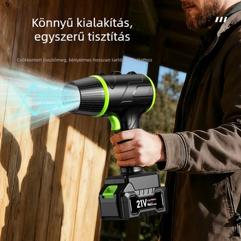 Li-ion akkumulátoros asztali ventilátor, nagy teljesítményű turbina, vezeték nélküli, 3 sebesség