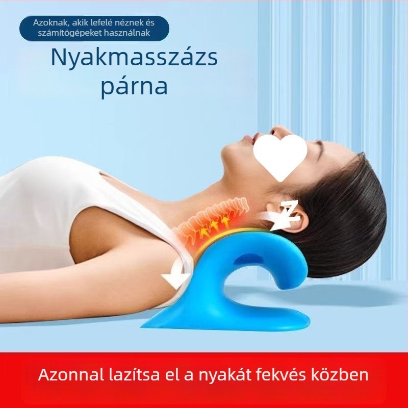 Gravitációs akupresszúrás nyaki masszázspárna nyak és váll masszázsához | Memóriahabos U-alakú párna otthoni használatra