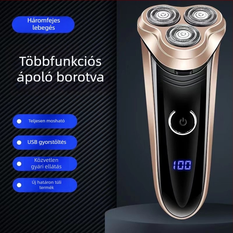 Feinette 5688 háromfejű, lebegő fejű elektromos borotva férfiak számára