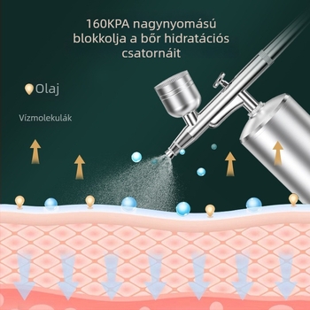 Hordozható kézi oxigéninfúziós készülék otthoni használatra, arcbőrápoláshoz és esszencia/toner adagolásához