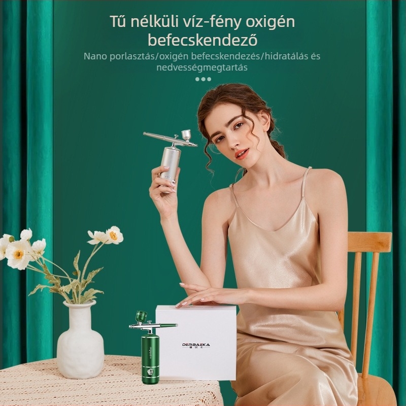 Hordozható kézi oxigéninfúziós készülék otthoni használatra, arcbőrápoláshoz és esszencia/toner adagolásához