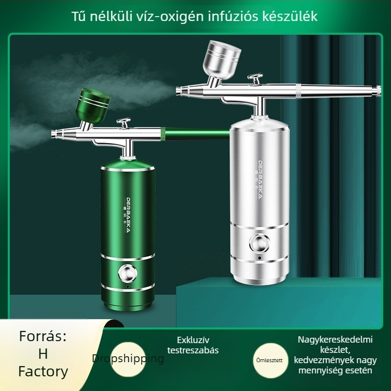 Hordozható kézi oxigéninfúziós készülék otthoni használatra, arcbőrápoláshoz és esszencia/toner adagolásához