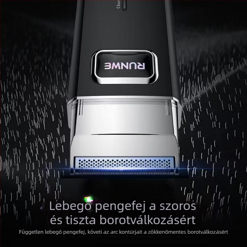 RUNWE elektromos férfi borotva forgó fejjel, kompakt szakállvágó, újratölthető Rs7101