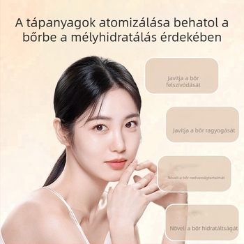 Kézben tartható vörös- és kékfényű nano permetező arcbőr hidratálására és oxigénezésére