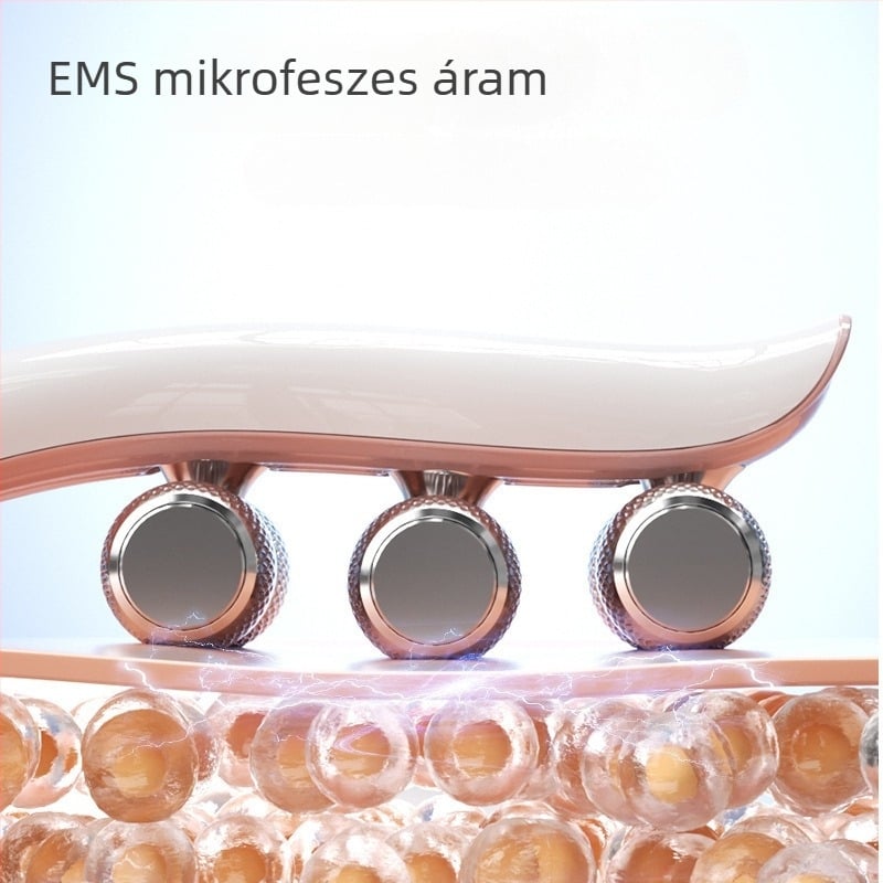 EMS mikroáramú roller a V-arc forma felemeléséhez és arcfeszesítéshez – otthoni arcmasszázs