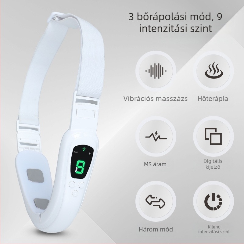 V-formájú arcvonalat emelő vibrációs arcmasszírozó vörös- és kék fény elektroterápiával