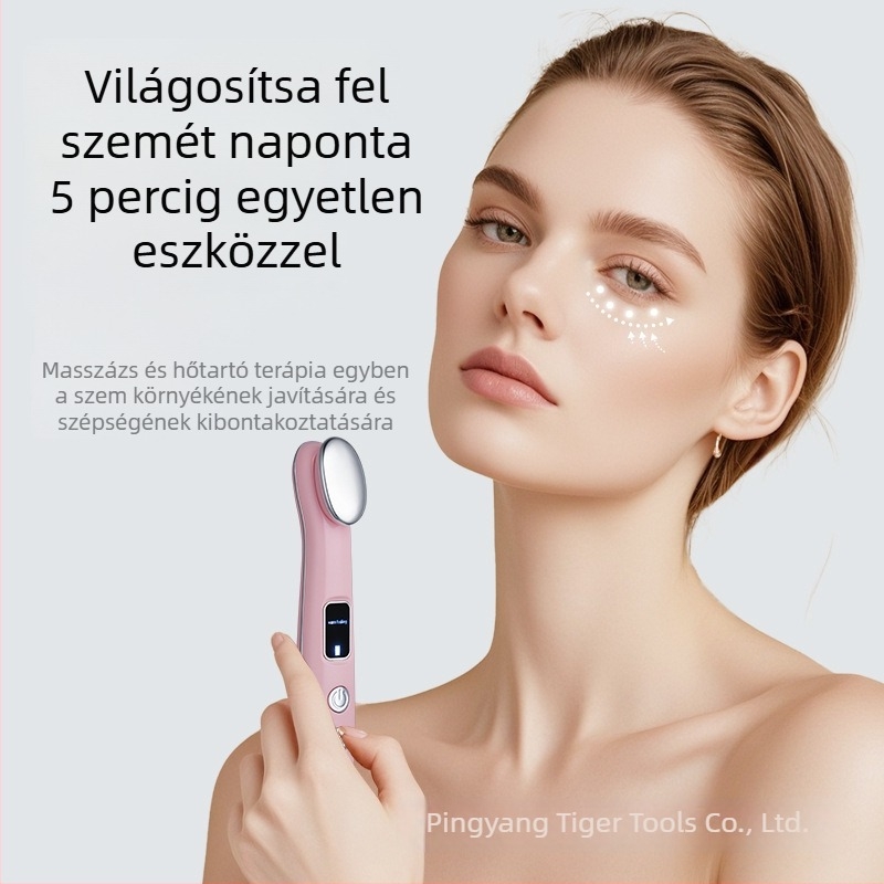 Kézben tartható szemmasszírozó, újratölthető akkumulátorral, tápláló infúzióval és negatív ionos bőrápolással