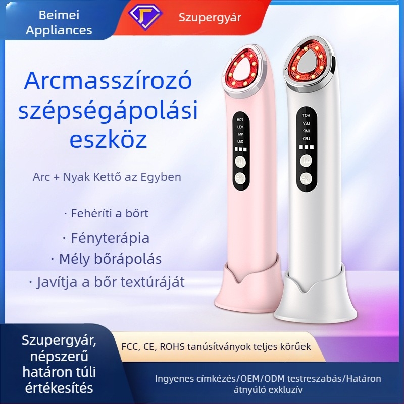 Hetes színű fotonos arcmasszázó, otthoni használatra