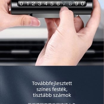 Átmeneti parkolási számtábla, fémből, napvédett görgős típus, magas minőségű mozgatható rendszámtábla, rejtett parkolási jel autókhoz