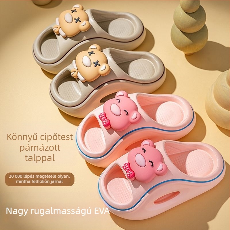 Gyerek EVA szandáljai, uniszex, rajzfilm mintával, puha talpú és vastag talpú