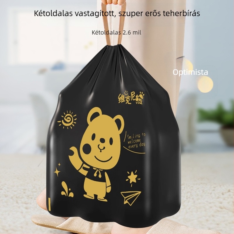 2025-ös kígyóév mintás, vastagított, extránagy méretű szemeteszsákok kötős zárással, konyhai háztartási