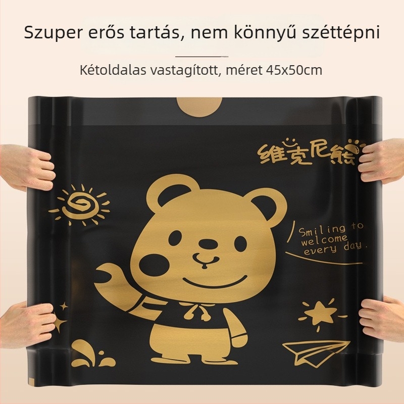2025-ös kígyóév mintás, vastagított, extránagy méretű szemeteszsákok kötős zárással, konyhai háztartási