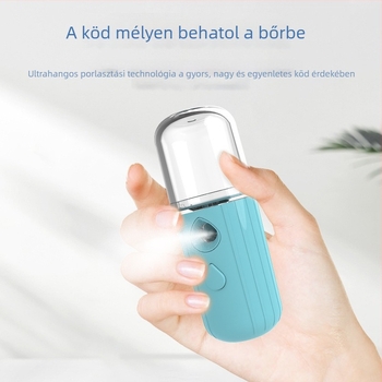 Újratölthető kézi fertőtlenítő és hidratáló készülék alkoholspray-vel és atomizált köddel