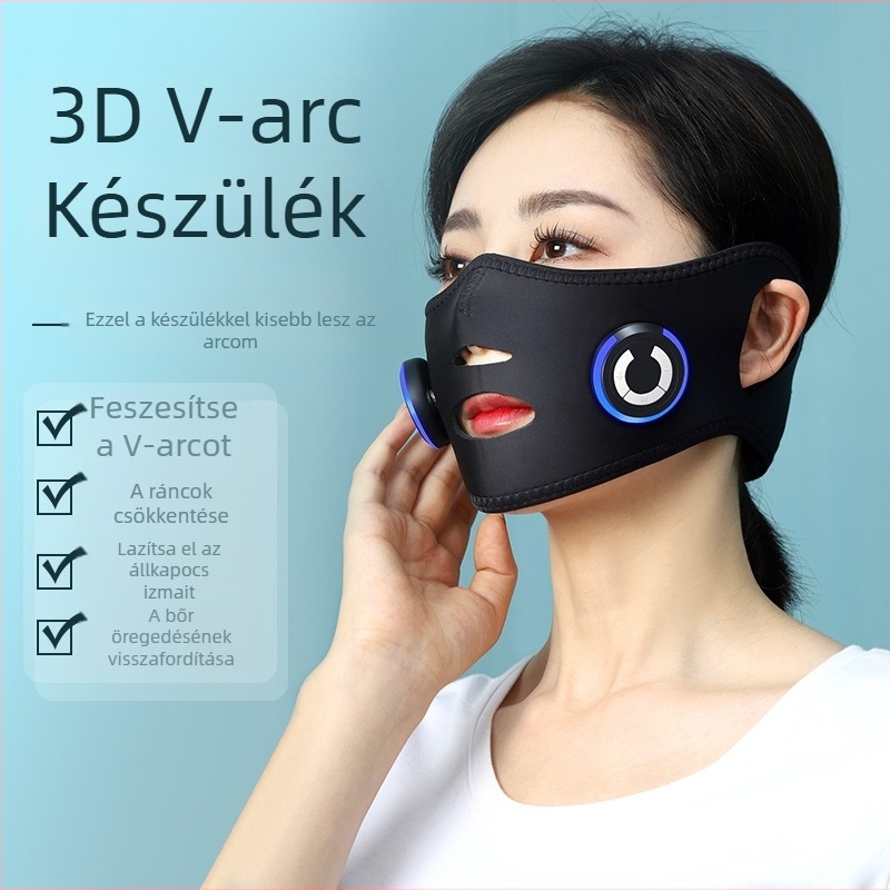 V-arc kontúrt formáló vezeték nélküli arcfeszesítő készülék, a nasolabialis redők és a toka feszesítésére