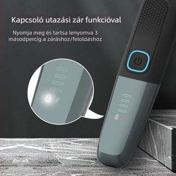 Vízálló elektromos férfi borotva, kijelzővel, hónaljszőrzet-trimmelő és epiláló készülék