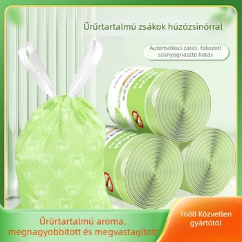 Mugwort illatú szúnyogriasztó szemeteszsák, háztartási húzózsinórral, vastított közepes-tól extra nagy méretig