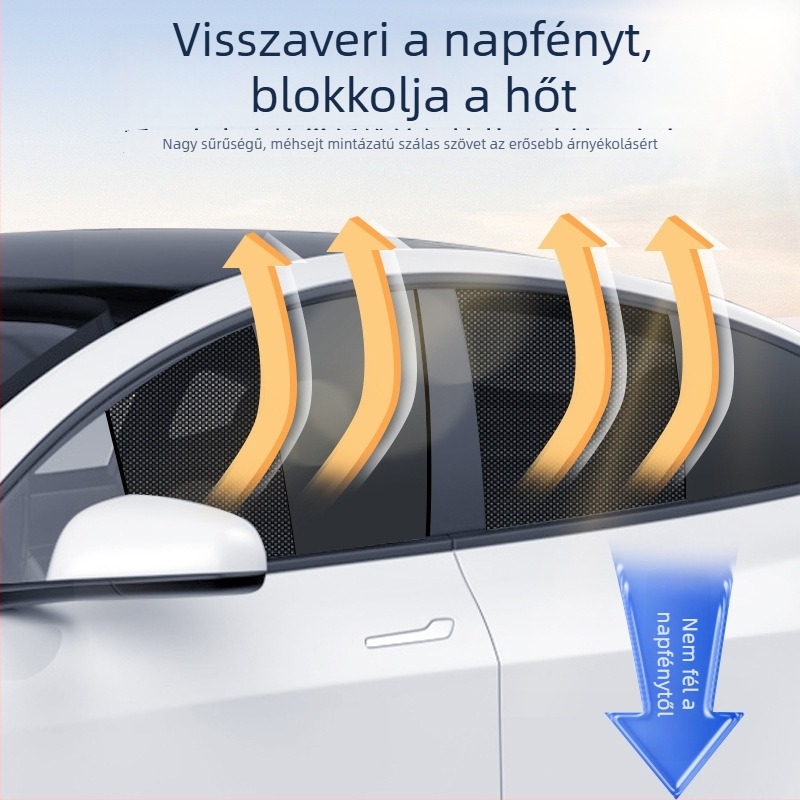 OEM testreszabható, két részes mágneses autós árnyékoló függöny oldalsó ablakokra
