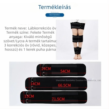 Lábszárhevederek a testtartás korrigálására, O- és X- alakú lábakhoz, egyenesítő fixátorok