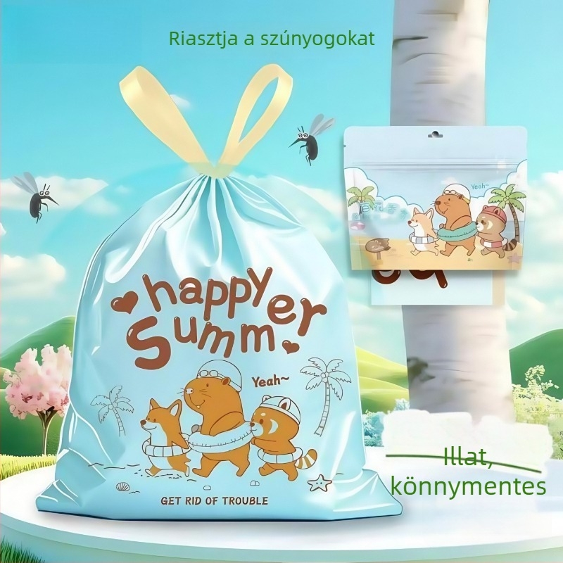 Tépésmentes szemeteszsákok zsinóros záródással, virágillatú víz illatú, extra nagy és vastag, háztartási műanyag zacskók, ideális szobába és a konyhába
