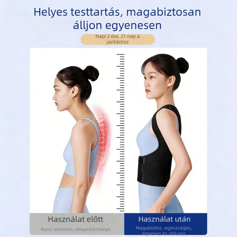 Felnőtt testtartás-korrekciós öv, állítható hátsó támasz
