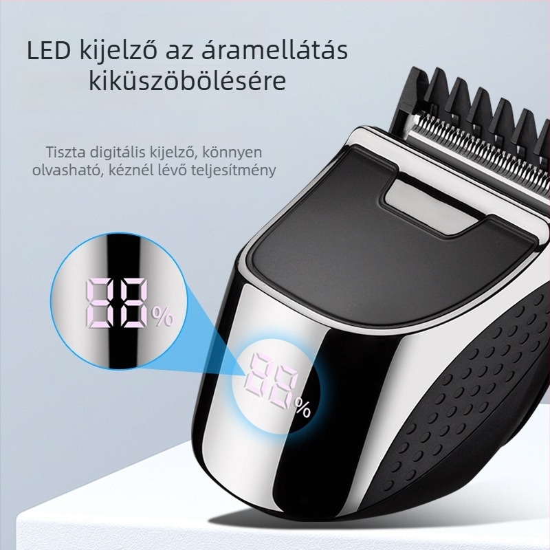 Férfiak számára otthoni hajvágó, újratölthető, vízálló, brushless motor, rozsdamentes acél pengék