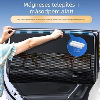 Mágneses autós napvédő függöny oldalsó ablakokhoz, napvédelmet és hőszigetelést nyújt, OEM testreszabás
