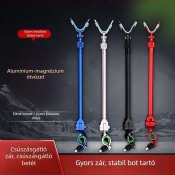 Alumínium-magnézium ötvözetű gyorskioldó hátsó bot-tartó, univerzális fej a botokhoz, horgászati kiegészítő