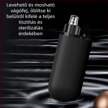 Férfi orrszőr-vágó, hordozható orr-tisztító, elektromos, újratölthető