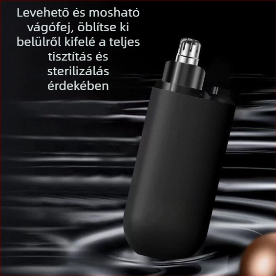 Férfi orrszőr-vágó, hordozható orr-tisztító, elektromos, újratölthető