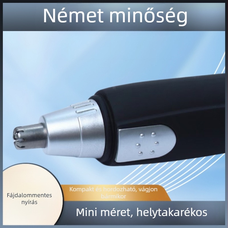 Akkumulátoros orrszőr-trimmelő, leválasztható és mosható vágófejjel
