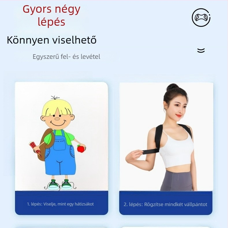 Shimili Y-stílusú testtartás-korrekció felnőtteknek, uniszex hátsó egyenesítő pánt
