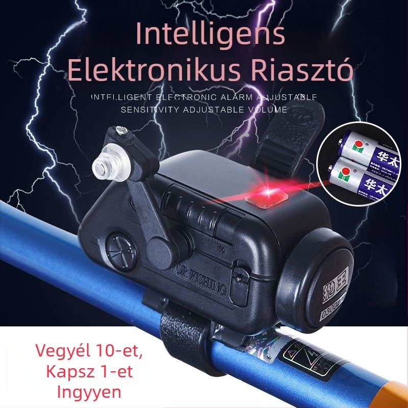 Automatikus elektronikus horgászriasztó érzékelő tengeri horgászbotokra, nagy érzékenységű vízálló csengő