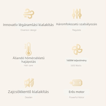 Koji KF-3154A 1600W falra szerelt hajszárító fürdőszobába, hőmérséklet-szabályozás és túlmelegedés elleni védelem