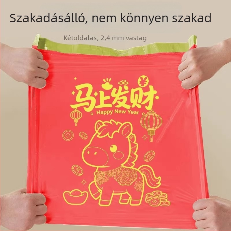 A ló éve – limitált kiadású szemeteszsákok, otthoni használatra, önzáró, ideális esküvőkön, irodában és kollégiumban