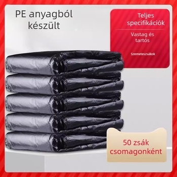 Nagy méretű fekete konyhai hulladékzsákok, professzionális minőségű, vastagított anyagból, otthoni használatra, 50 darabos csomagolásban
