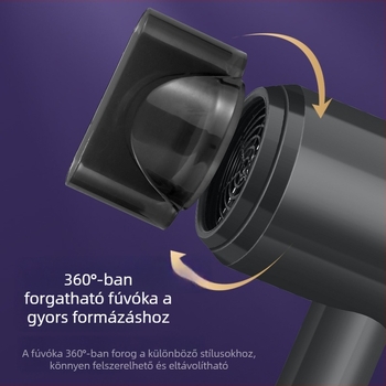 Kollégiumban lakó diákoknak szánt erős teljesítményű hajszárító, negatív ionos, otthoni használatra