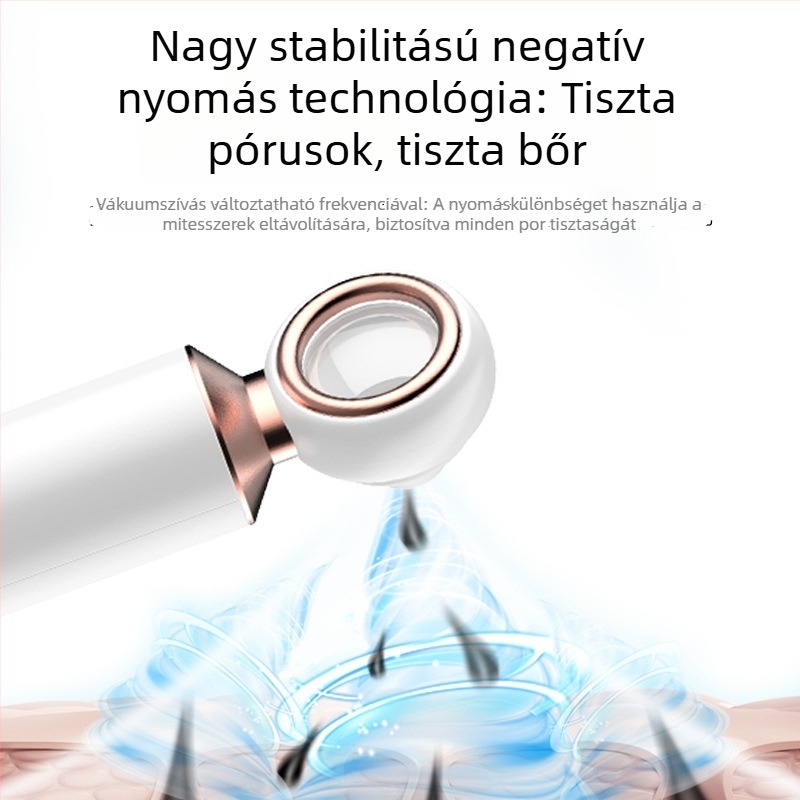 Látható elektromos mitesszer-eltávolító készülék erős szívóerővel, pórus tisztító és akne-eltávolító eszköz