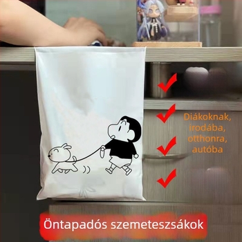 Asztali ragasztós szemeteszacskó gyerekeknek, kis méret, iskola és iroda számára