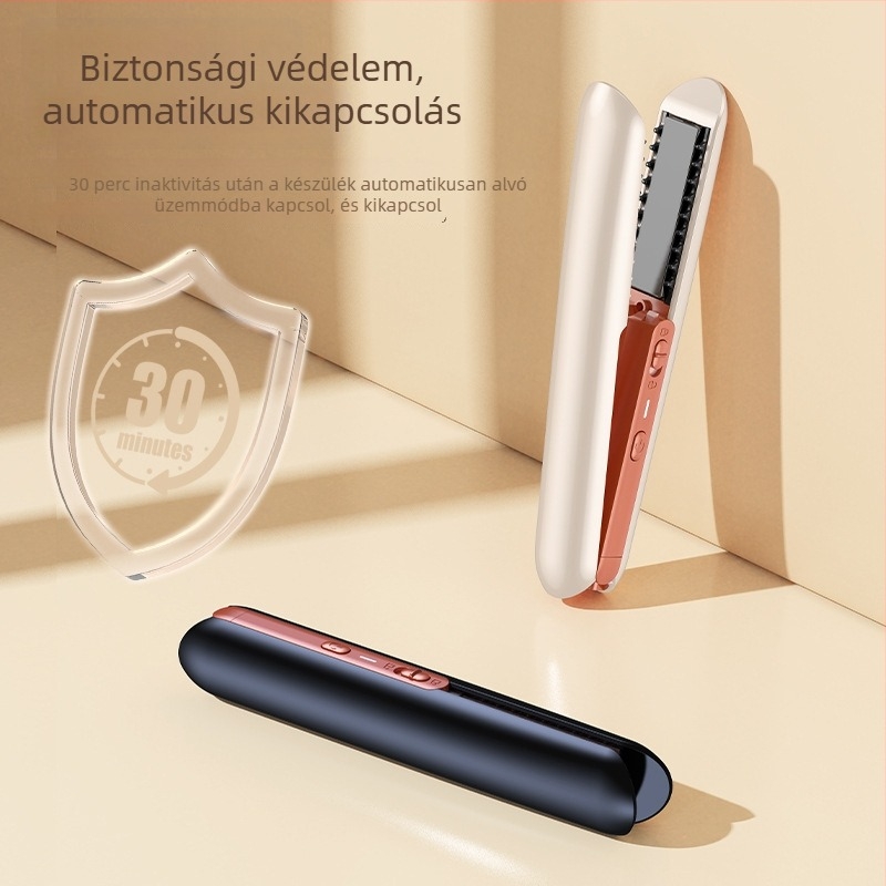 USB mini vezeték nélküli hajvasaló és göndörítő – 2 az 1-ben