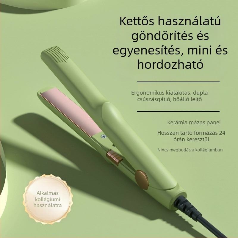 Mini elektromos hajvasaló – kettős funkciójú, kompakt lapos vas a göndörítéshez és a haj formázásához