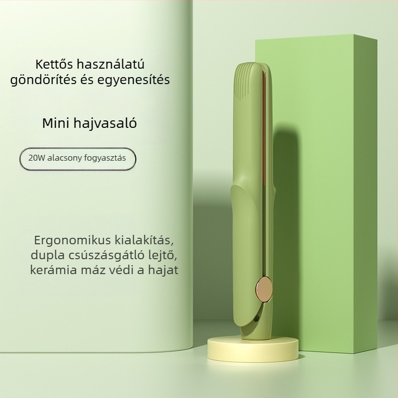 Mini elektromos hajvasaló – kettős funkciójú, kompakt lapos vas a göndörítéshez és a haj formázásához