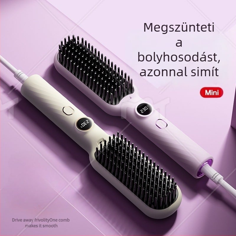 Kétfunkciós hajvasaló és göndörítő kerámia bevonatú lemezekkel, 16–20 mm, 220V, vezetékes, 5 hőmérséklet‑beállítás